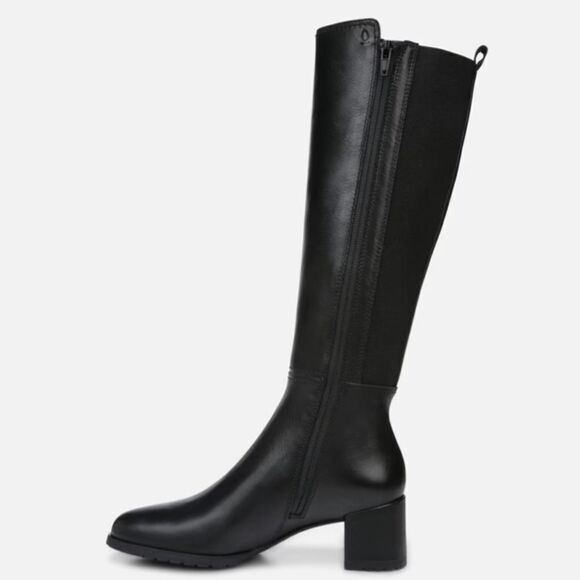 New Naturalizer BRENT WEATHERPROOF black Knee High Leather Boots Wide calf 7.5 - Picture 5 of 8